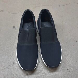 Vince Black and White Athletic Slip-On Shoes